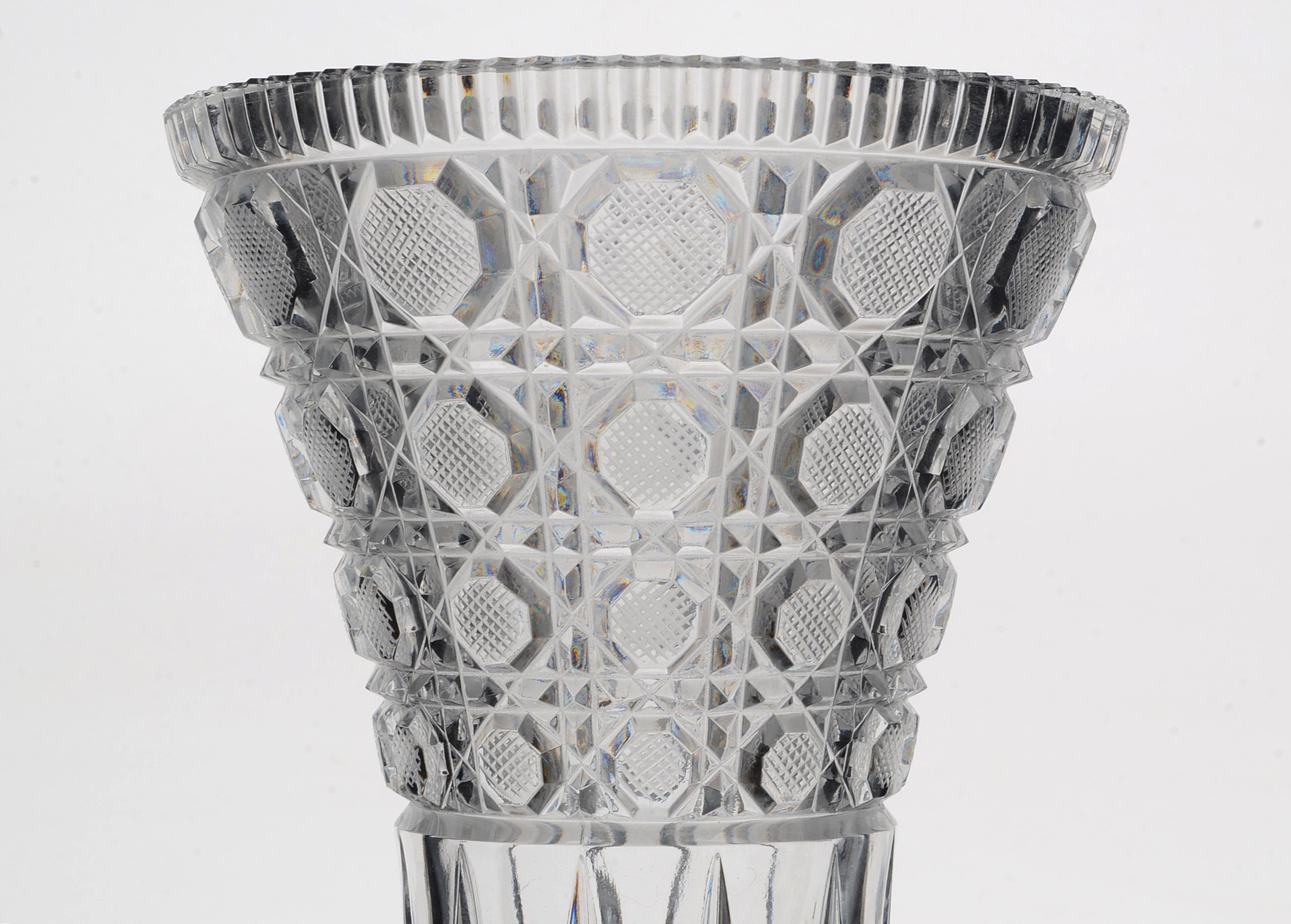 Vintage Cut Crystal Bowl, Vase and Bud Vase