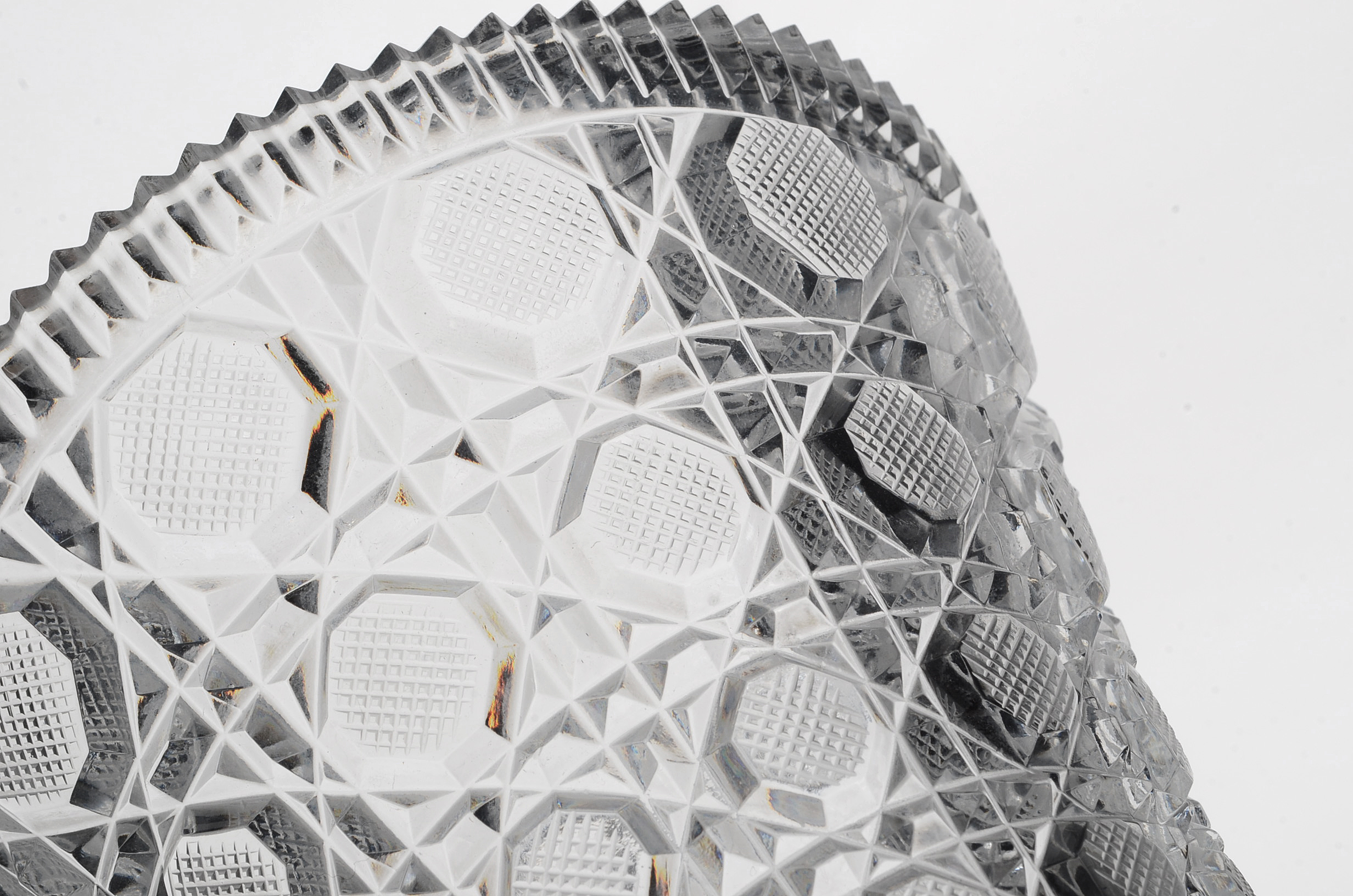 Vintage Cut Crystal Bowl, Vase and Bud Vase