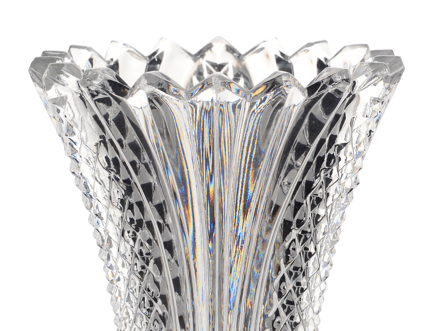 Vintage Cut Crystal Bowl, Vase and Bud Vase