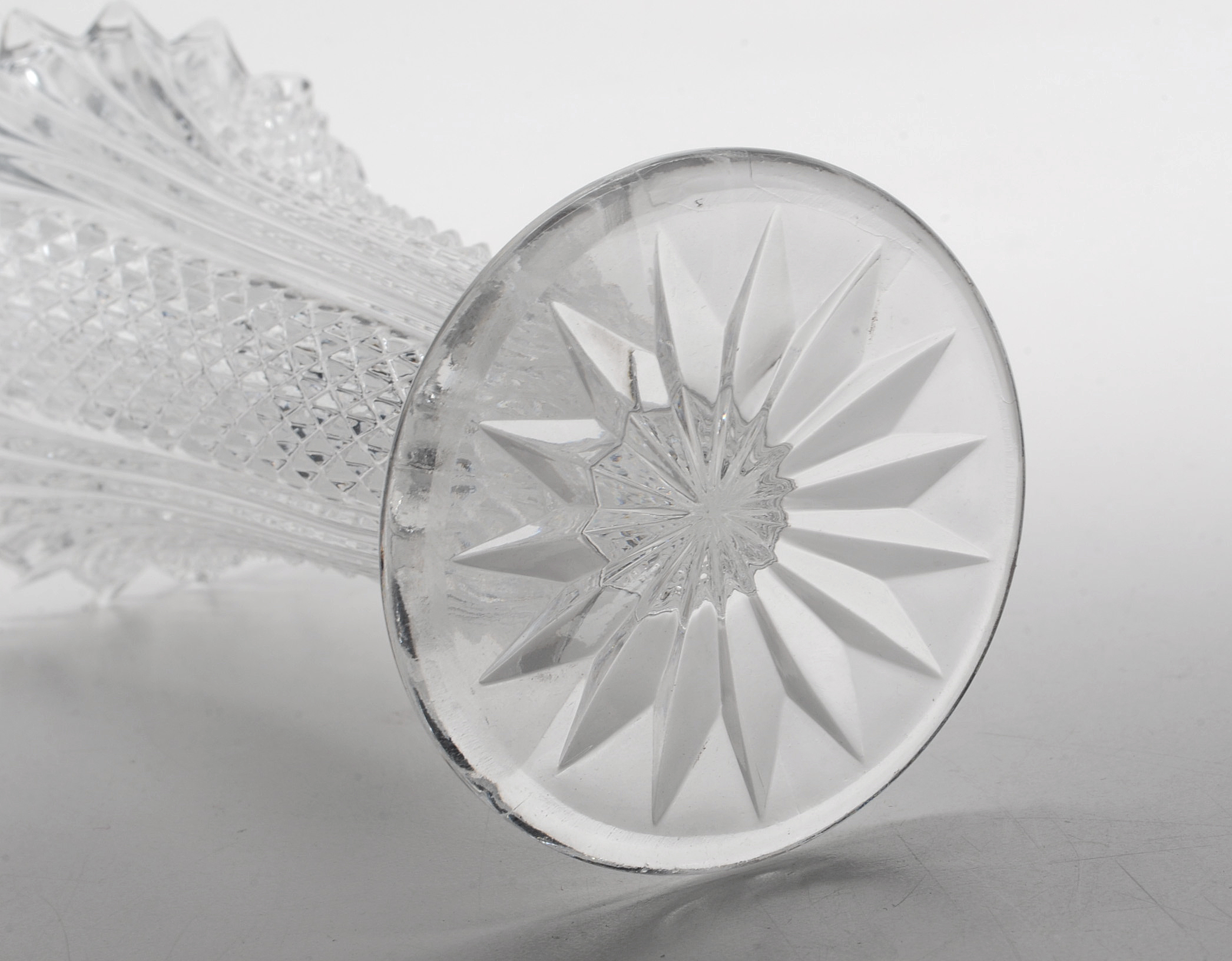 Vintage Cut Crystal Bowl, Vase and Bud Vase