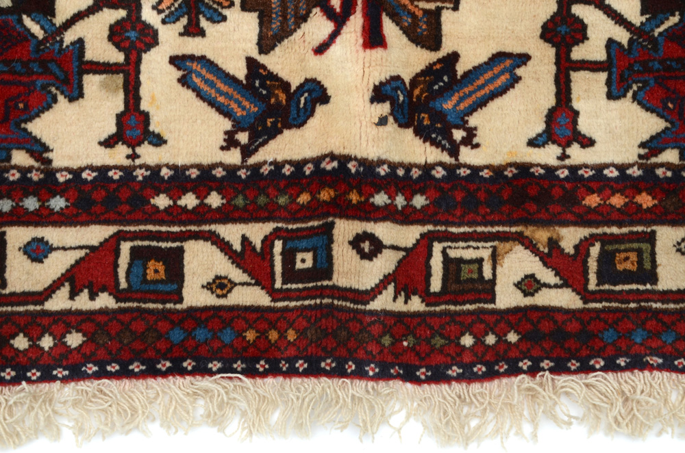 Persian Hand-Knotted Qashqai Tent Wall-Hanging Rug