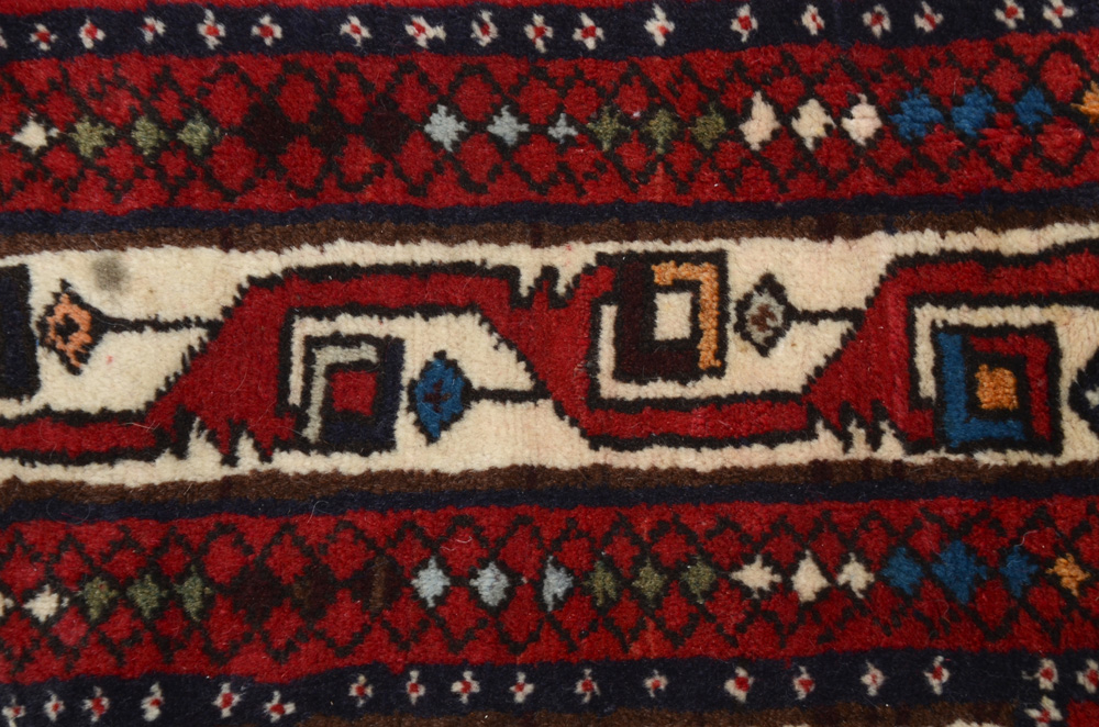 Persian Hand-Knotted Qashqai Tent Wall-Hanging Rug