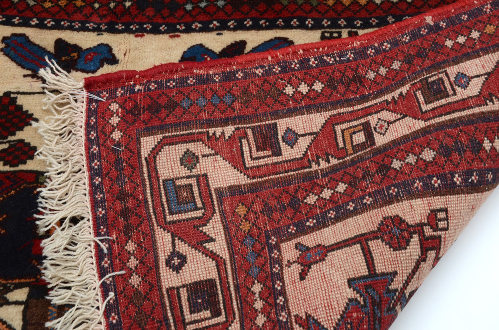 Persian Hand-Knotted Qashqai Tent Wall-Hanging Rug
