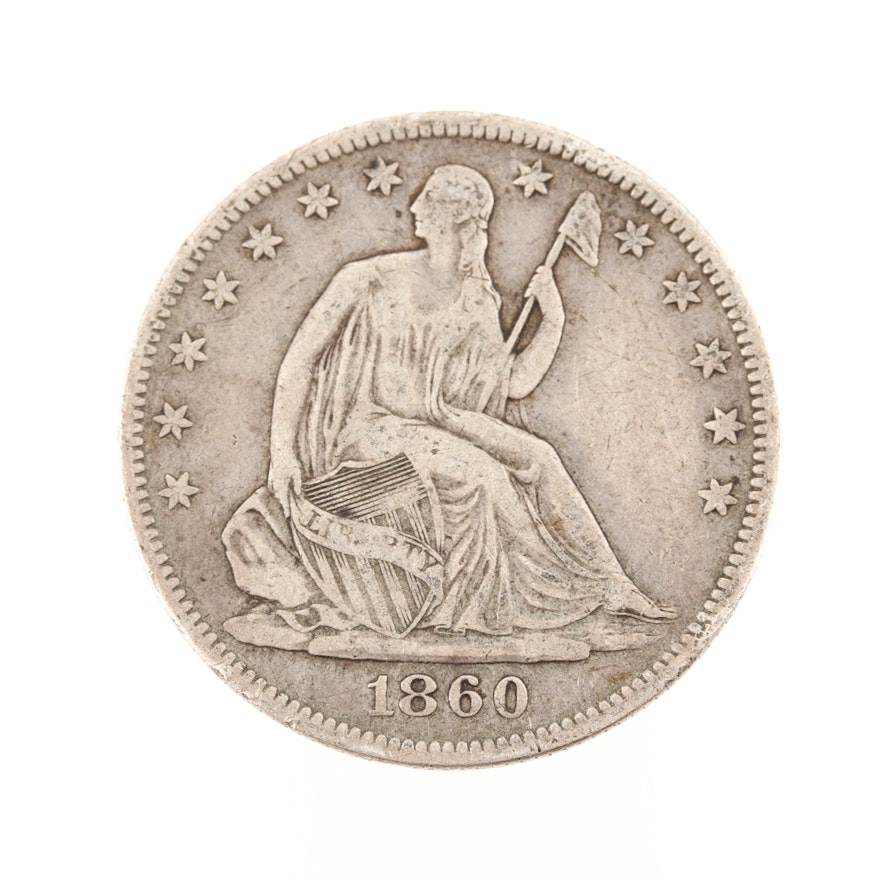 1860 O Liberty Seated Half-Dollar