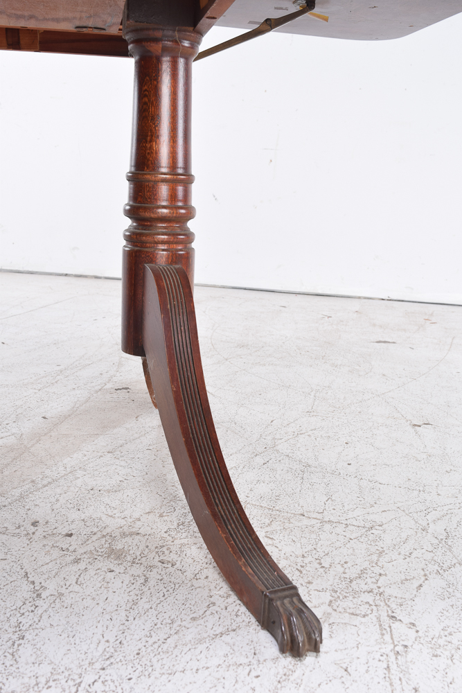 Duncan Phyfe Style Mahogany Dining Table and Six Chairs