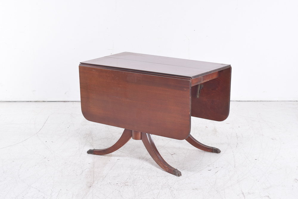 Duncan Phyfe Style Mahogany Dining Table and Six Chairs