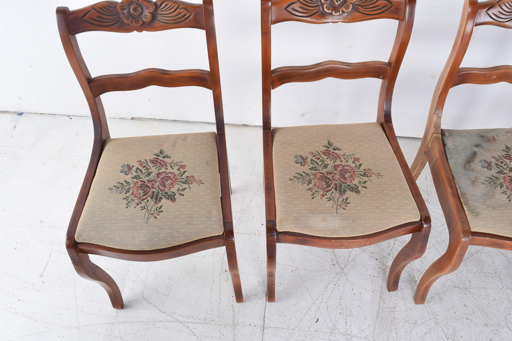 Duncan Phyfe Style Mahogany Dining Table and Six Chairs