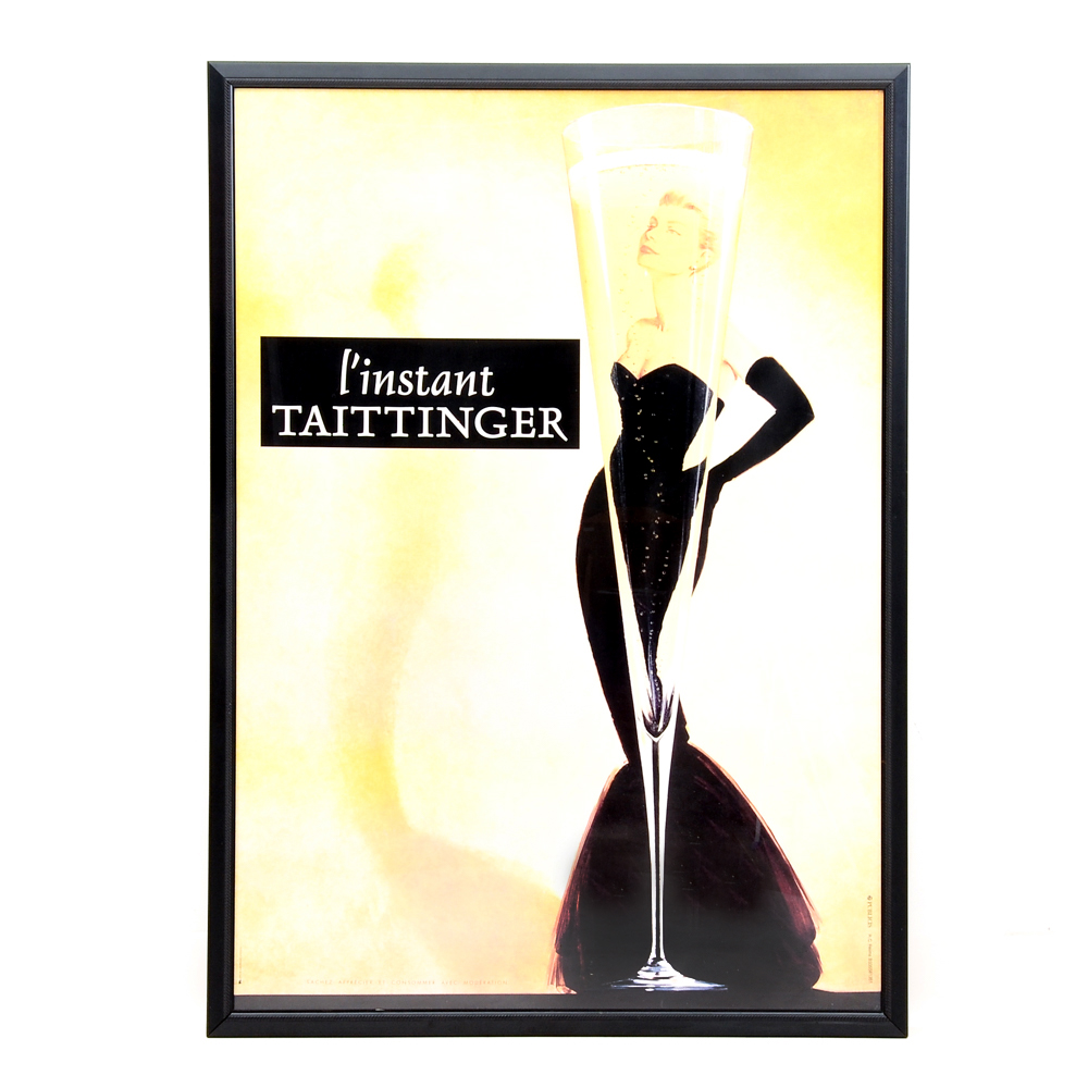 Large Format "L'Instant Taittinger" Offset Lithograph Poster