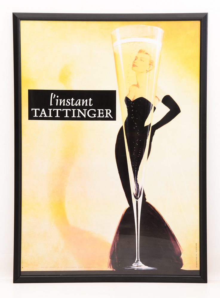 Large Format "L'Instant Taittinger" Offset Lithograph Poster