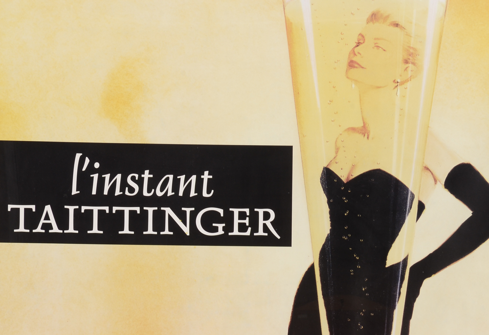Large Format "L'Instant Taittinger" Offset Lithograph Poster