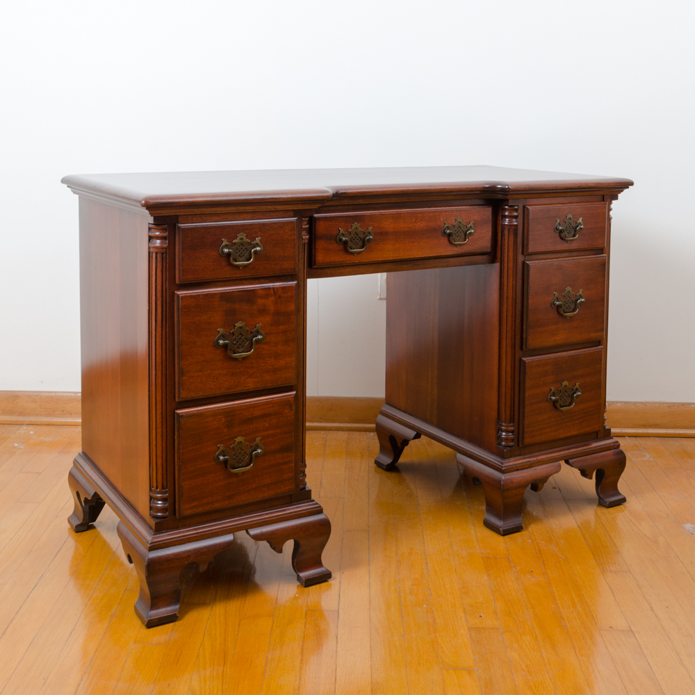 Chippendale Style Mahogany Desk and Chair