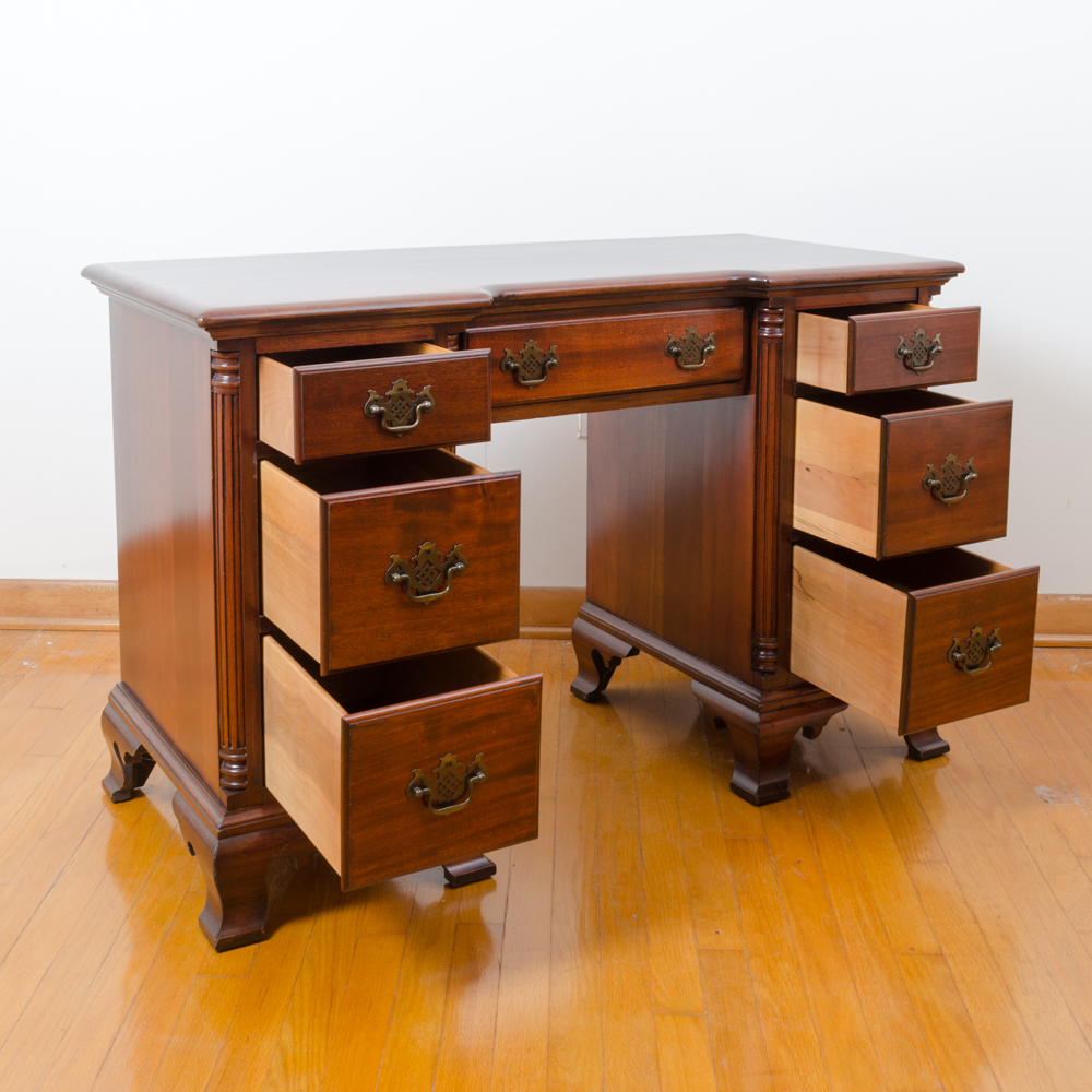 Chippendale Style Mahogany Desk and Chair