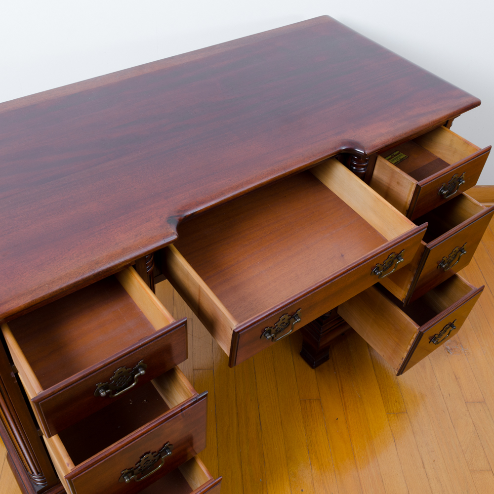 Chippendale Style Mahogany Desk and Chair