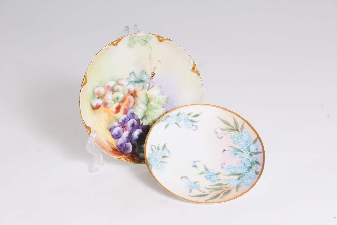 Pair of Antique Porcelain China Plates
