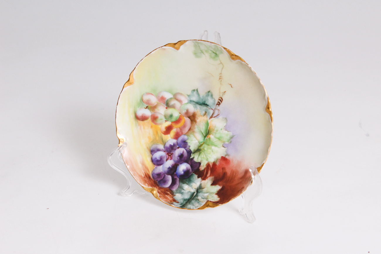 Pair of Antique Porcelain China Plates