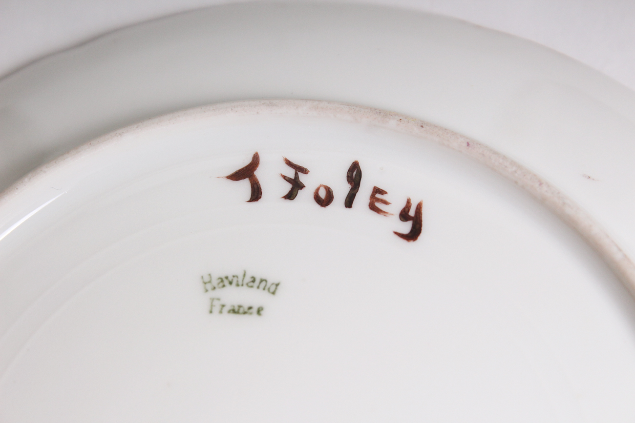 Pair of Antique Porcelain China Plates