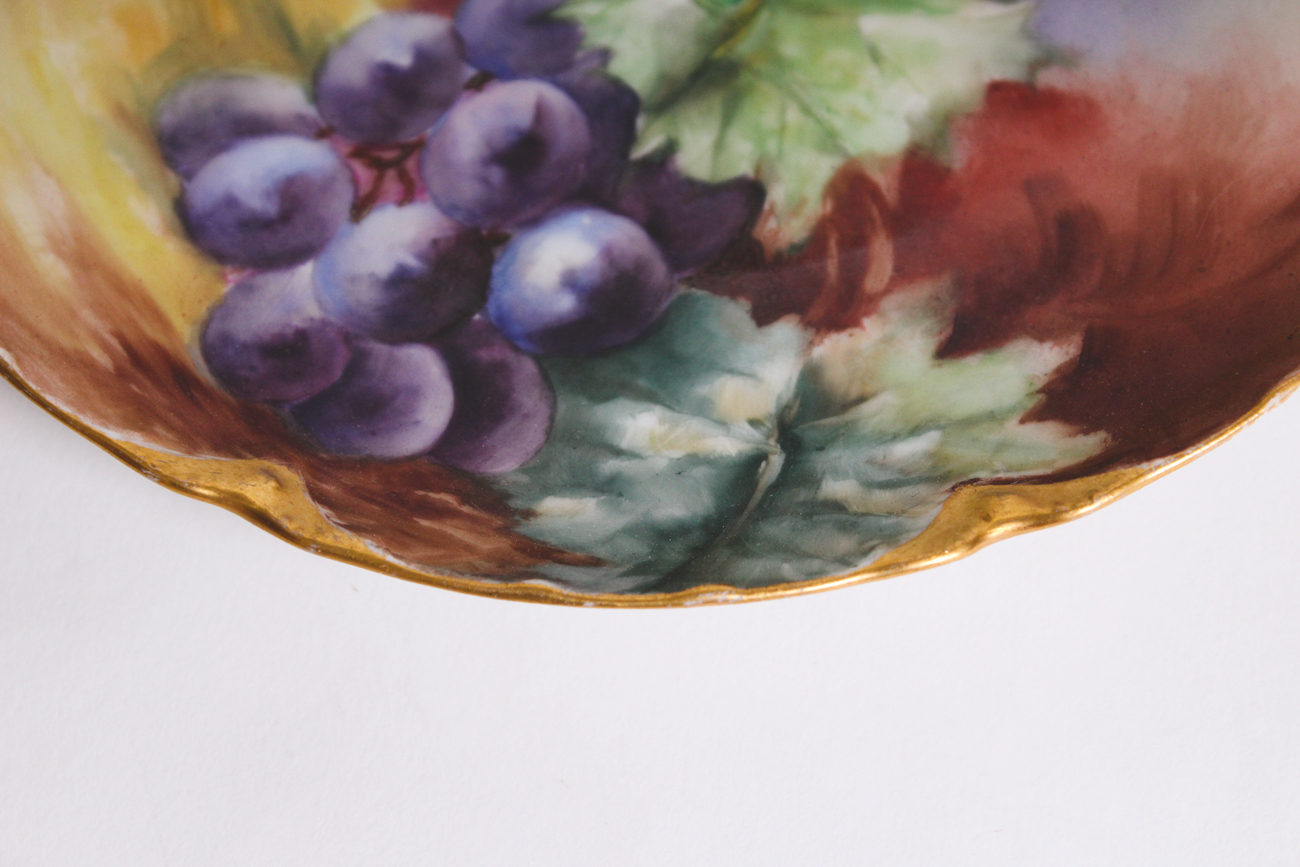 Pair of Antique Porcelain China Plates