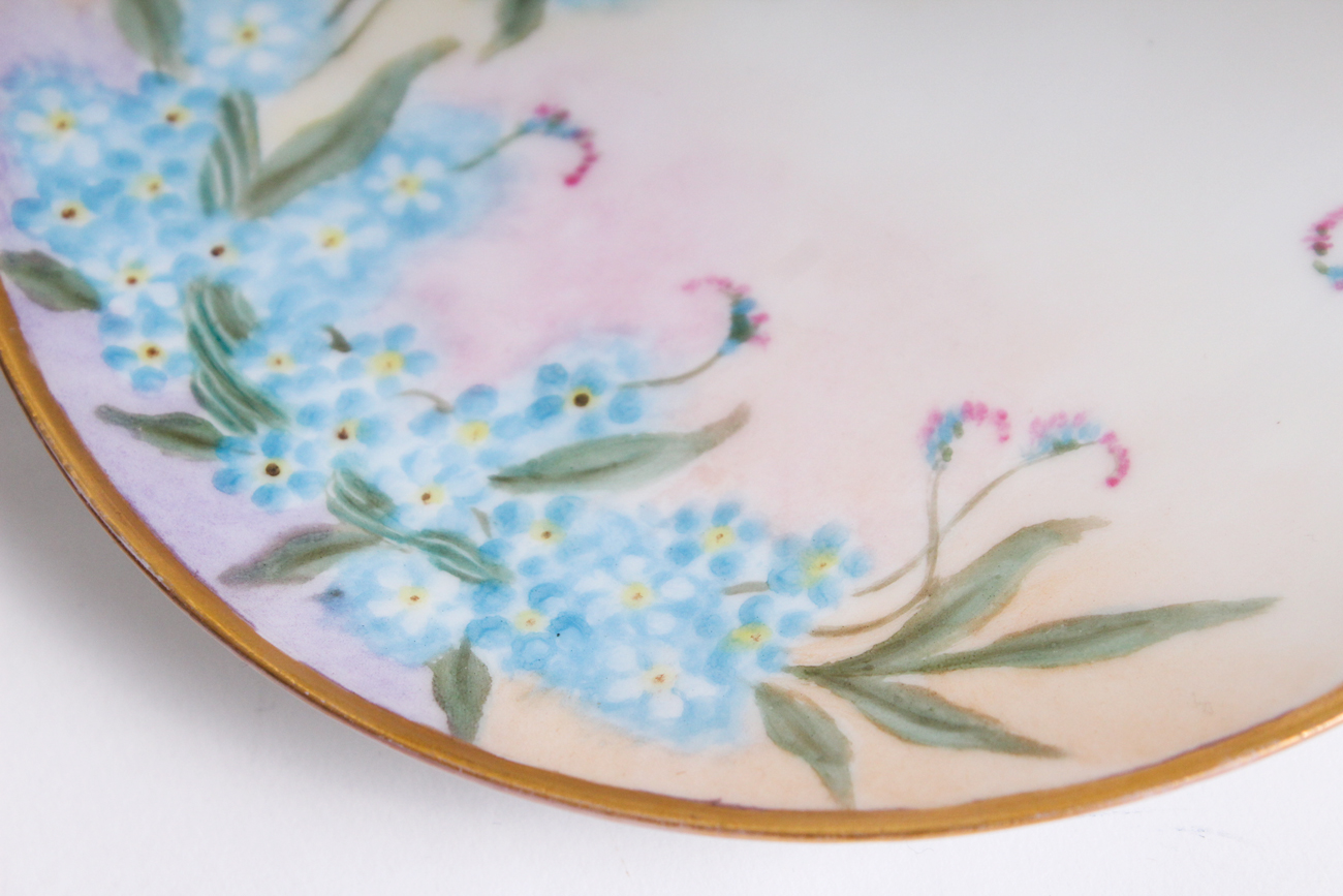Pair of Antique Porcelain China Plates