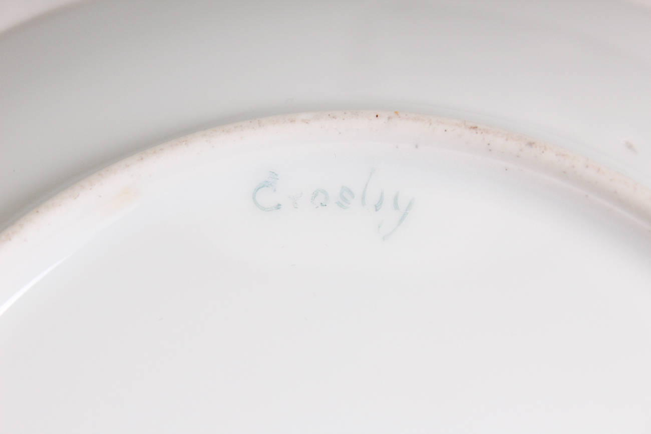 Pair of Antique Porcelain China Plates