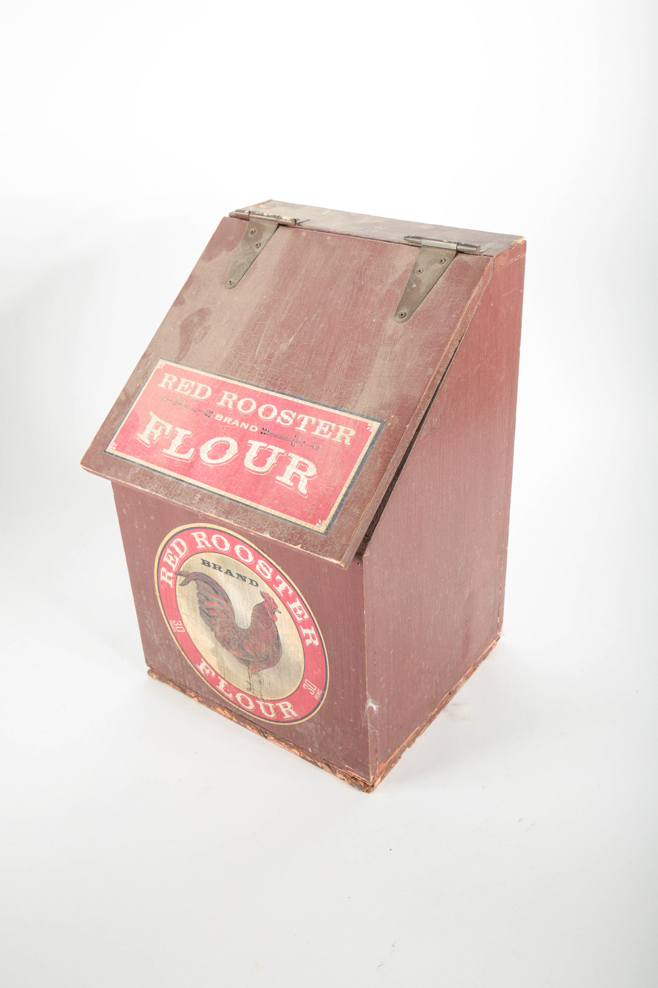 Vintage Red Rooster Flour Box