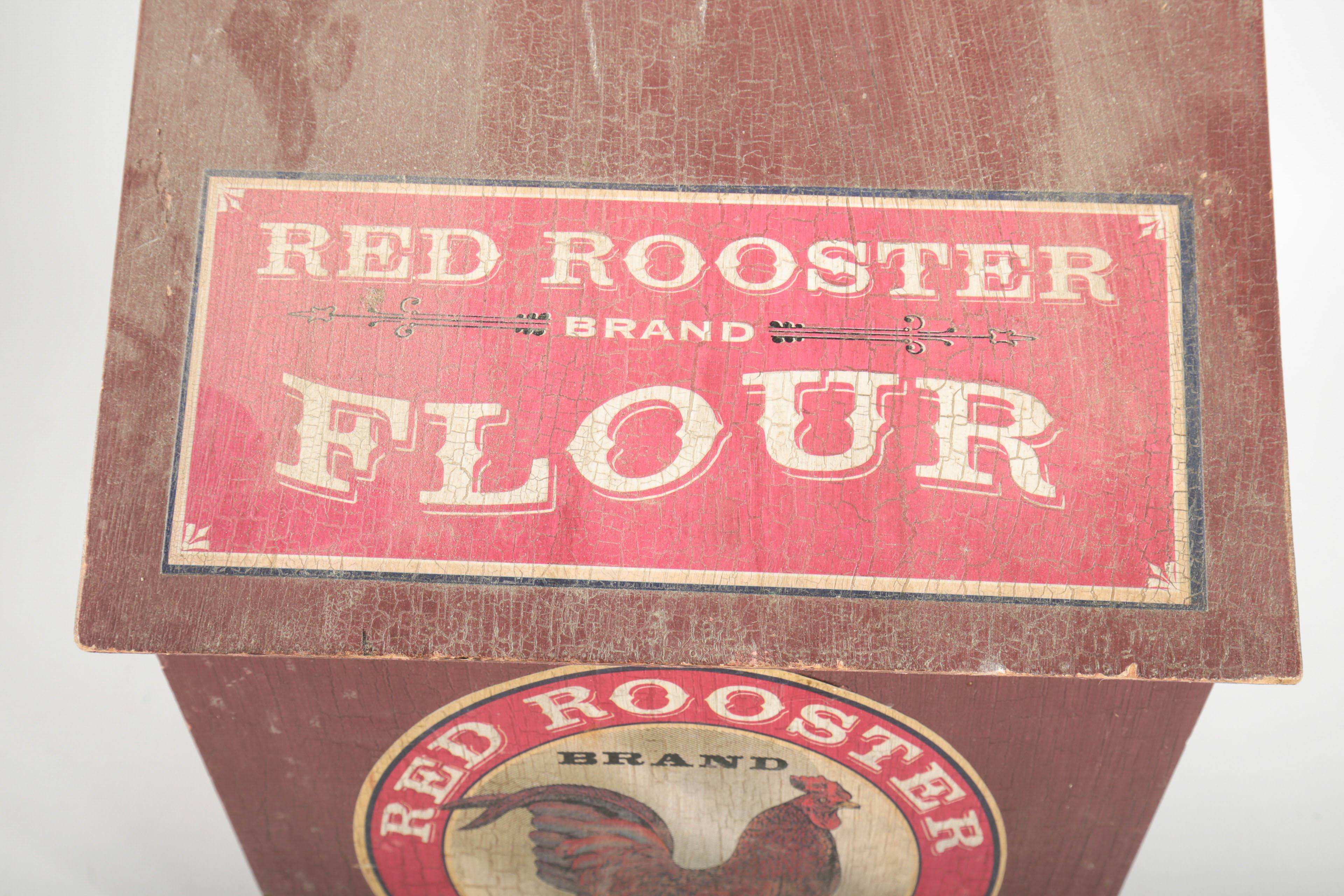 Vintage Red Rooster Flour Box