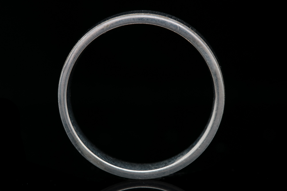 Sterling Silver and 10K White Gold Wedding Band