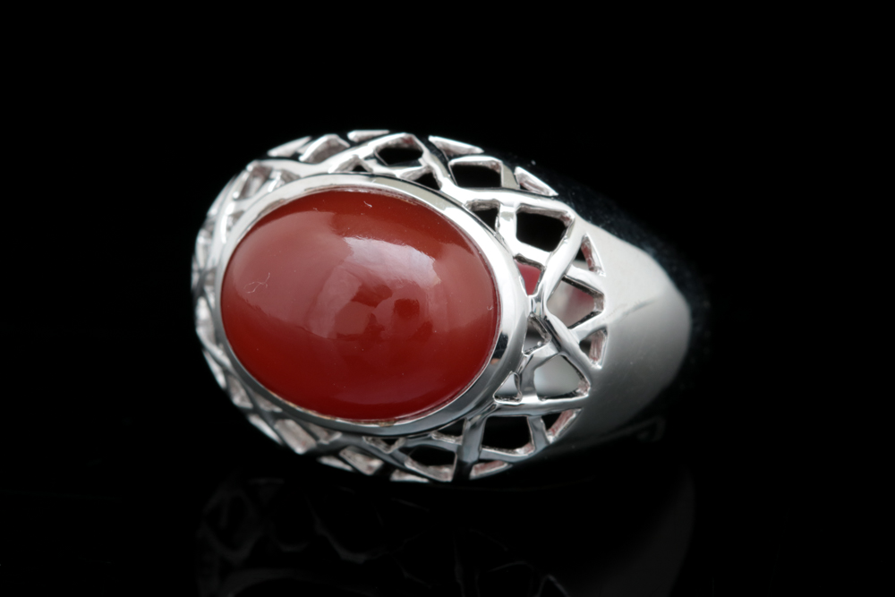 Sterling Silver and Carnelian Ring