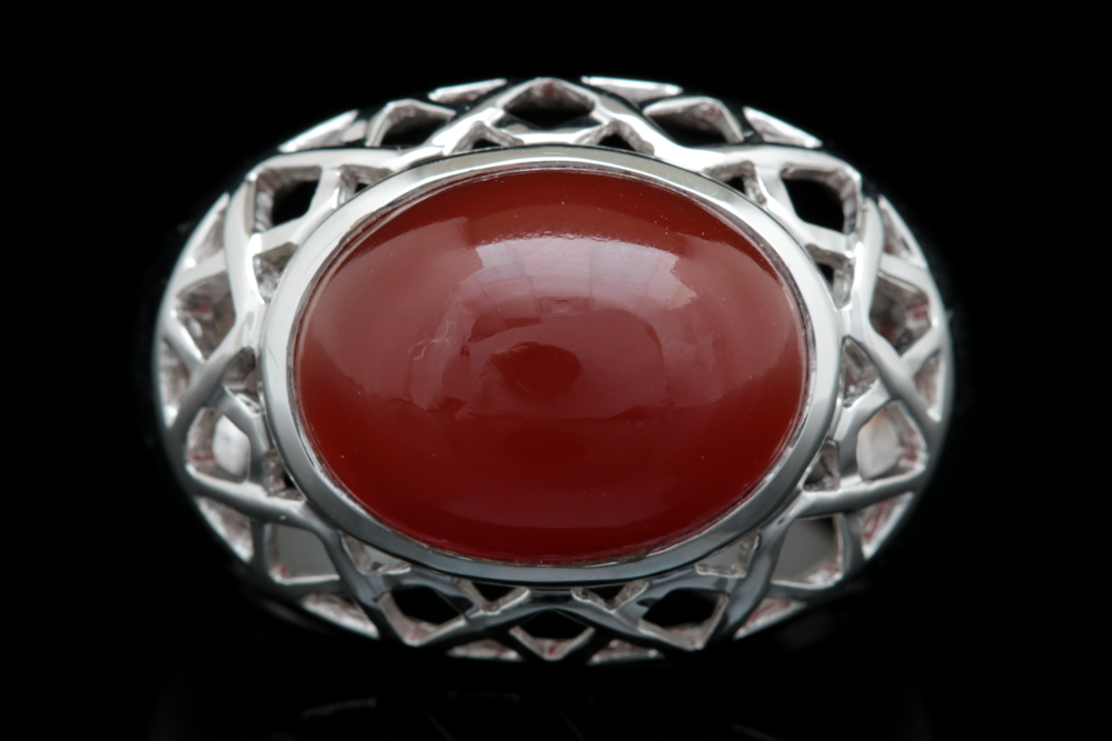 Sterling Silver and Carnelian Ring
