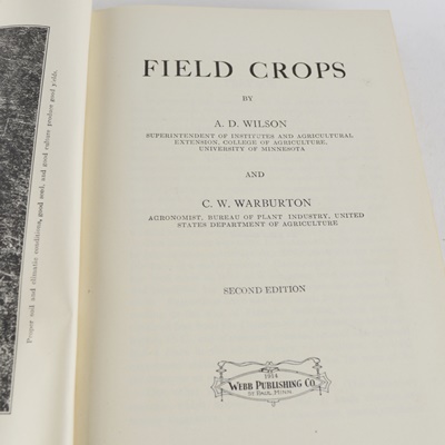 Wilson & Warburton "Field Crops" and Ivins "Fifty Famous Farmers" Books