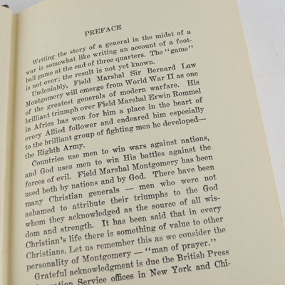Mel Larson "Field Marshall Bernard L. Montgomery: Man of Prayer" Hardcover Book
