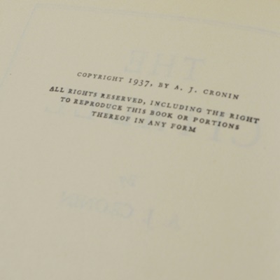 A.J. Cronin "The Citadel" Hardcover Book