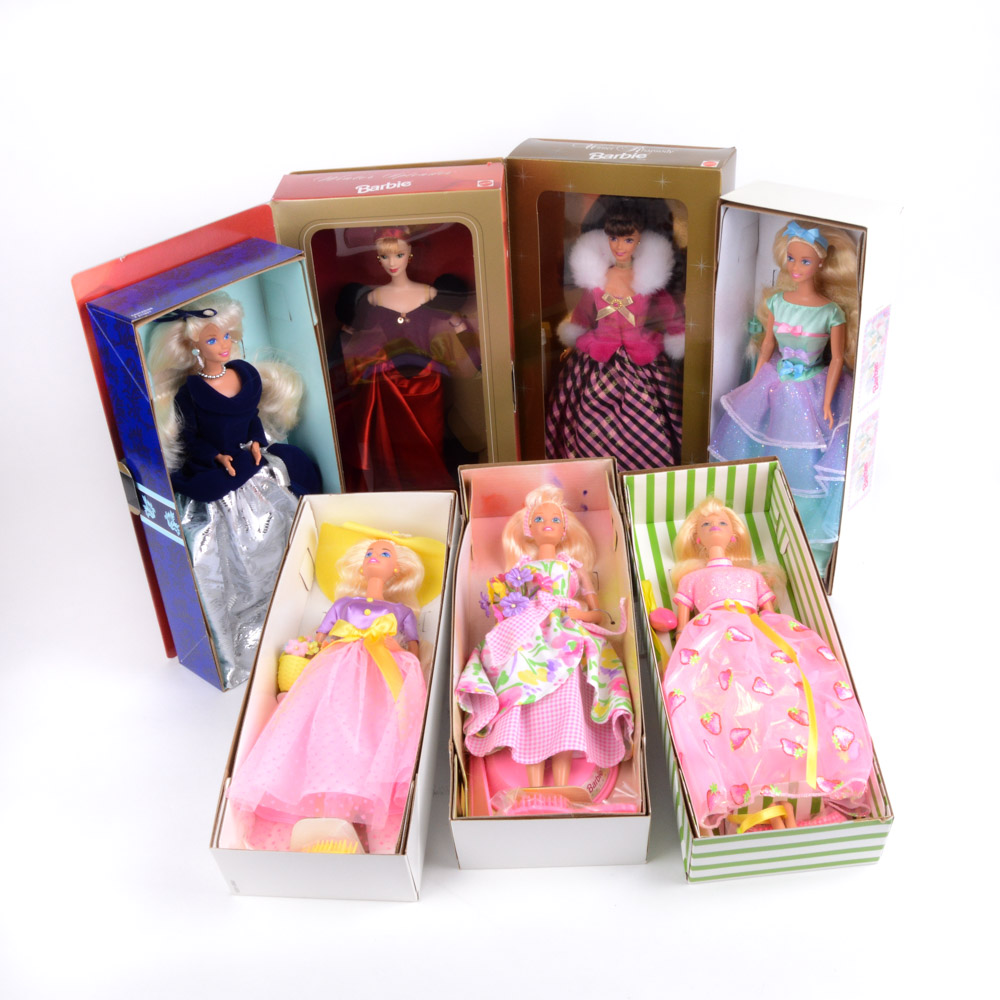 Assortment of Vintage Avon Collector Barbies
