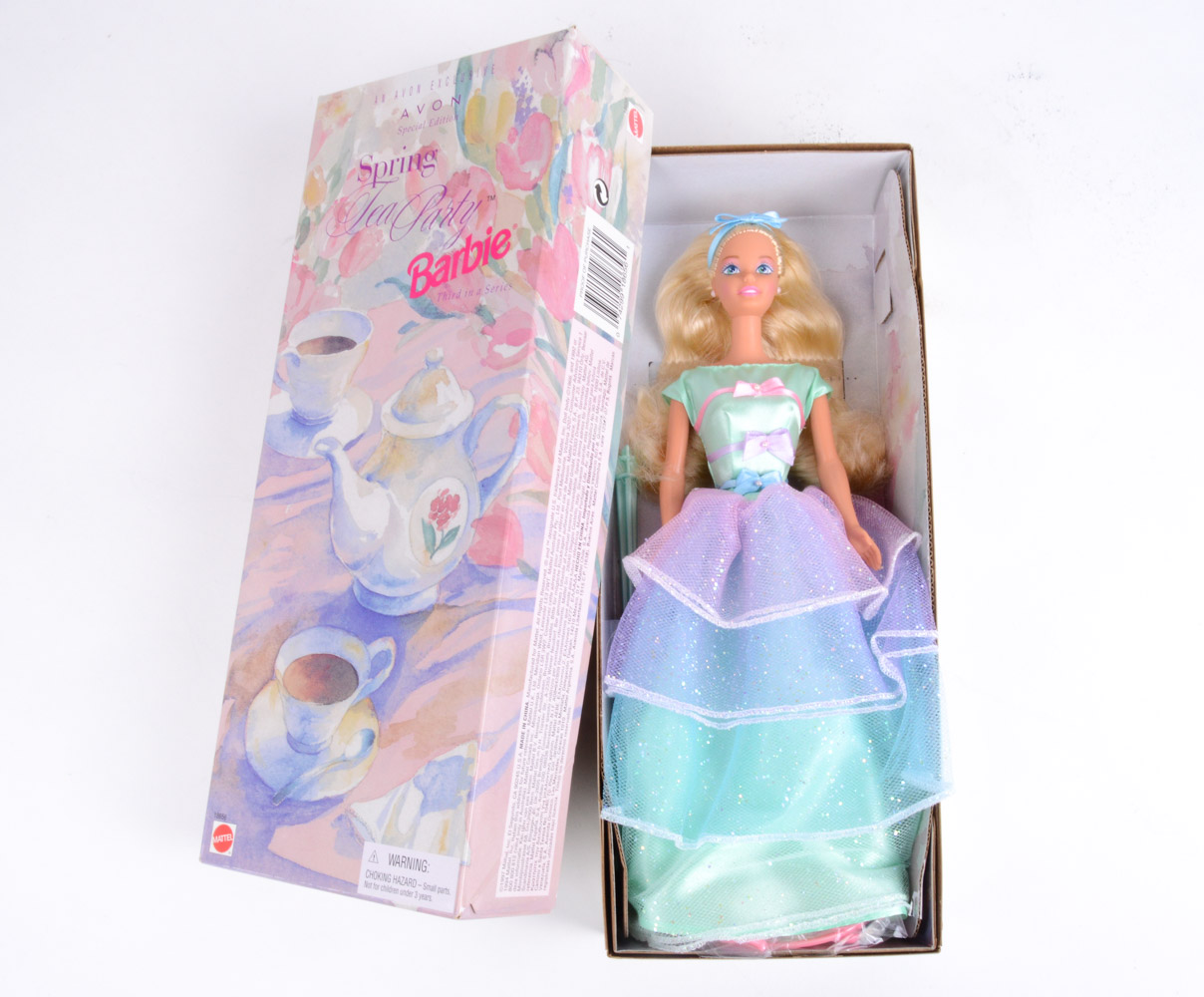 Assortment of Vintage Avon Collector Barbies