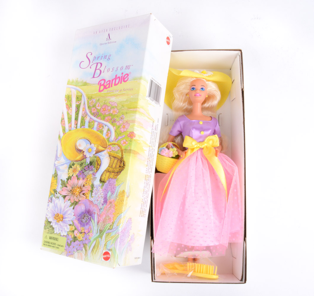 Assortment of Vintage Avon Collector Barbies