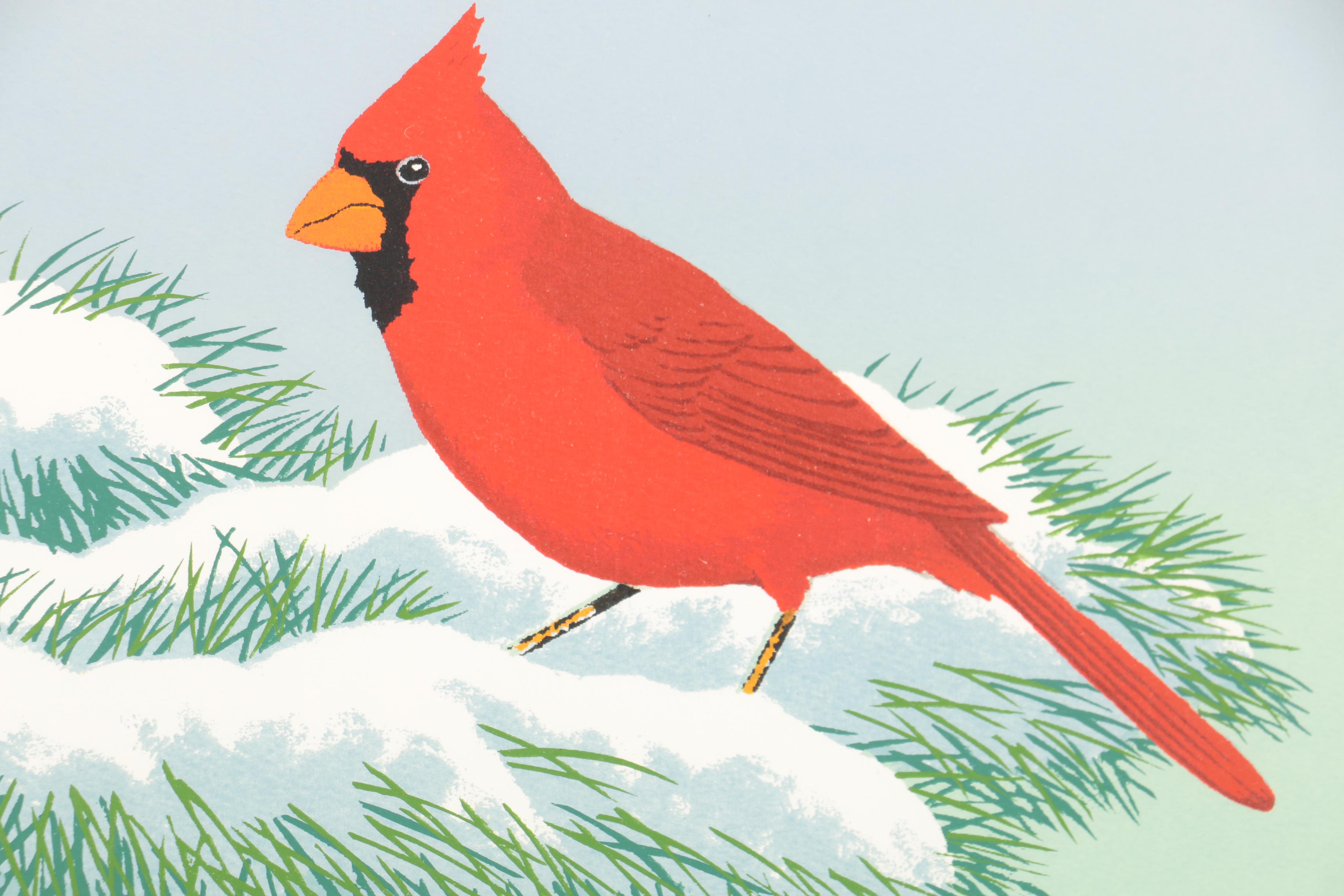 Kenneth Reeve Limited Edition Serigraph on Paper "Cardinal"