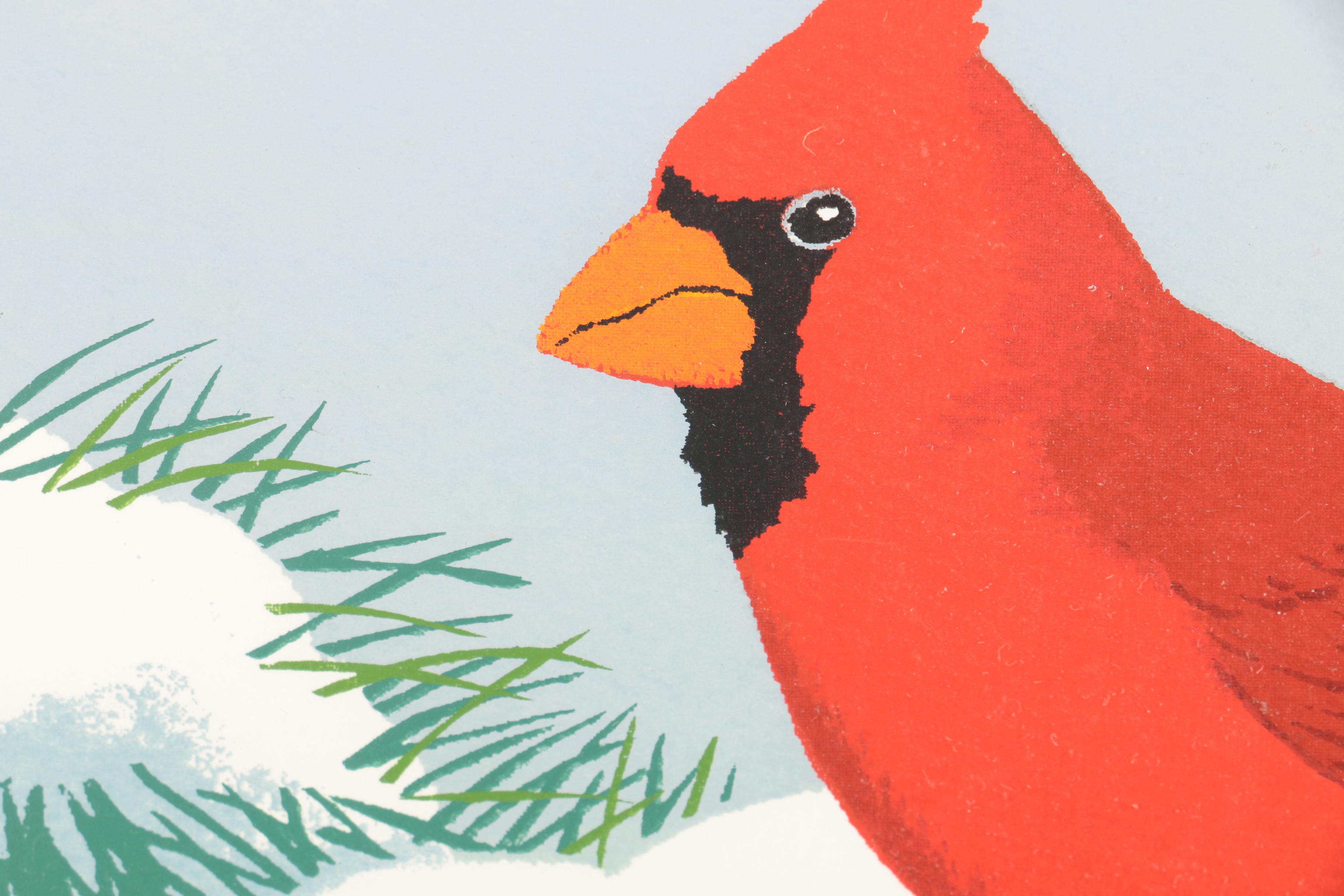 Kenneth Reeve Limited Edition Serigraph on Paper "Cardinal"