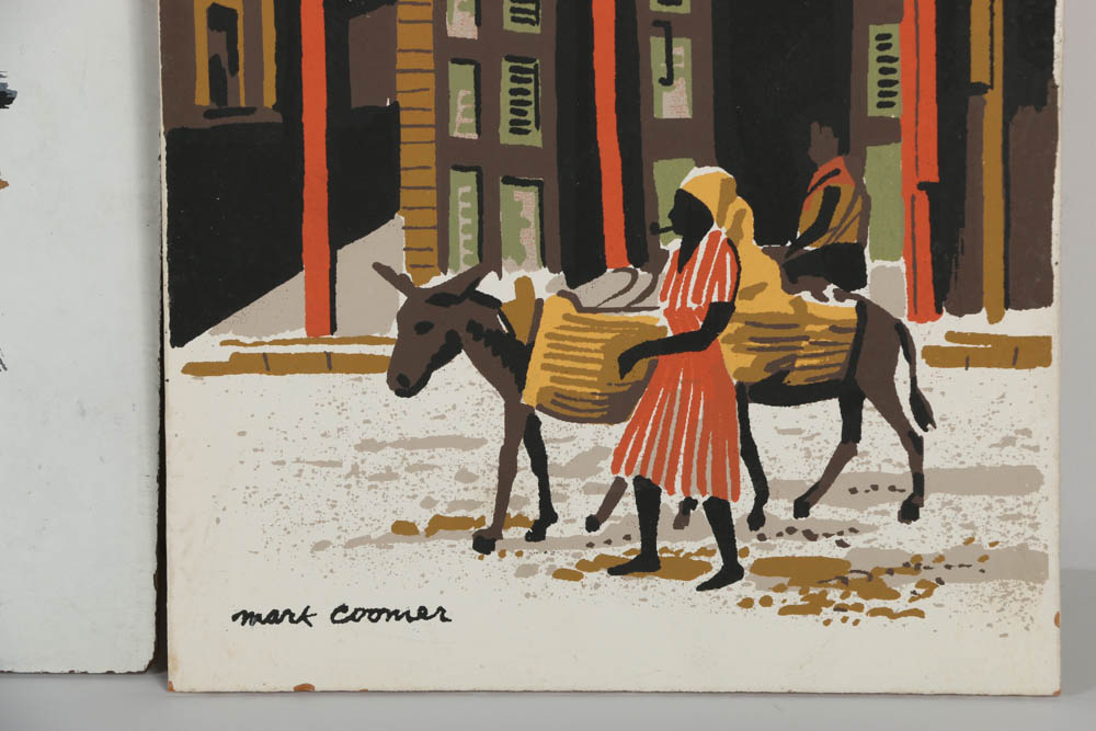 Assortment of Mark Coomer Serigraph on Board of Miscellaneous Scenes