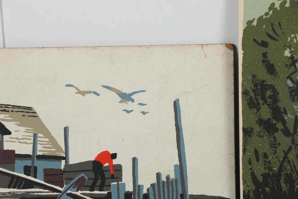 Assortment of Mark Coomer Serigraph on Board of Miscellaneous Scenes