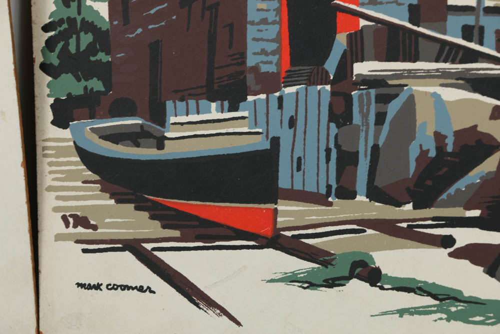 Assortment of Mark Coomer Serigraph on Board of Miscellaneous Scenes