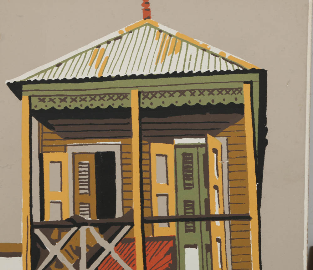 Assortment of Mark Coomer Serigraph on Board of Architectural Landscapes