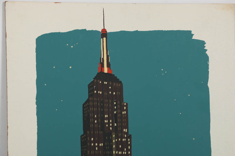 Assortment of Mark Coomer Serigraph on Board of Architectural Landscapes