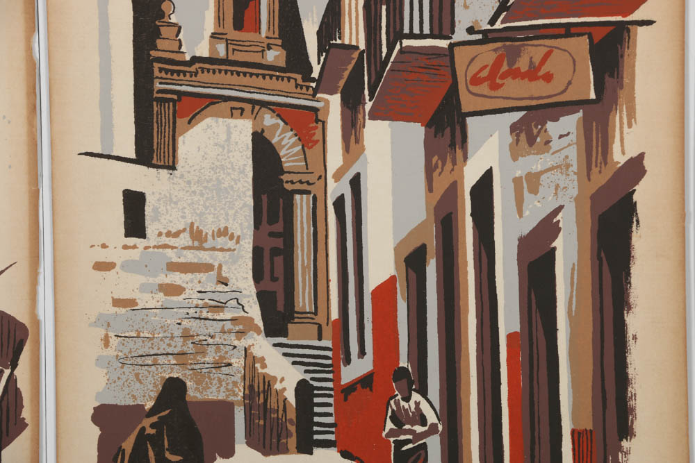 Collection of Mark Coomer Serigraphs on Paper of Urban Street Scenes