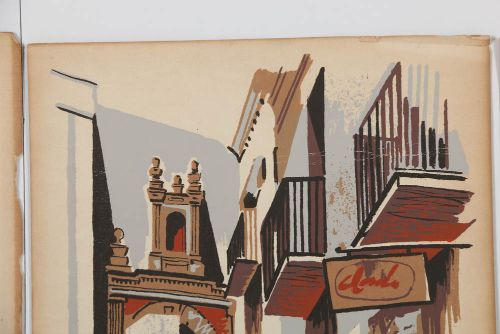Collection of Mark Coomer Serigraphs on Paper of Urban Street Scenes