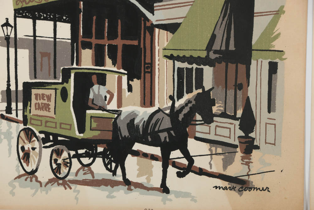 Collection of Mark Coomer Serigraphs on Paper of Urban Street Scenes