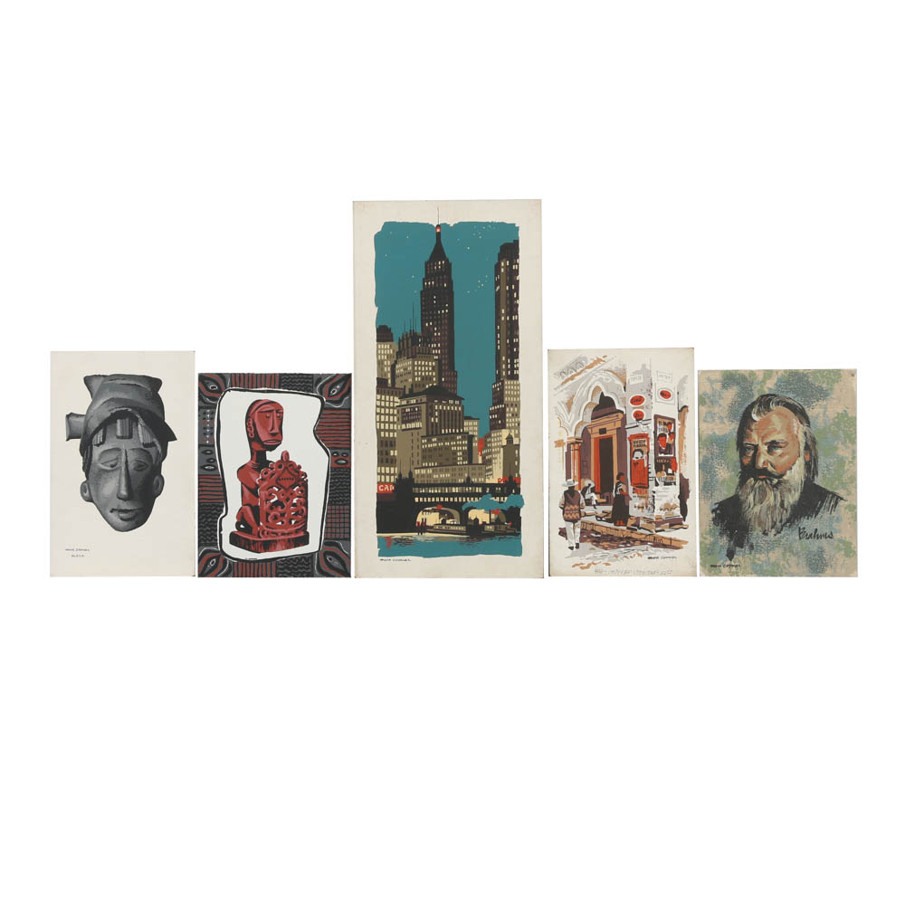 Variety of Mark Coomer Serigraphs on Boards