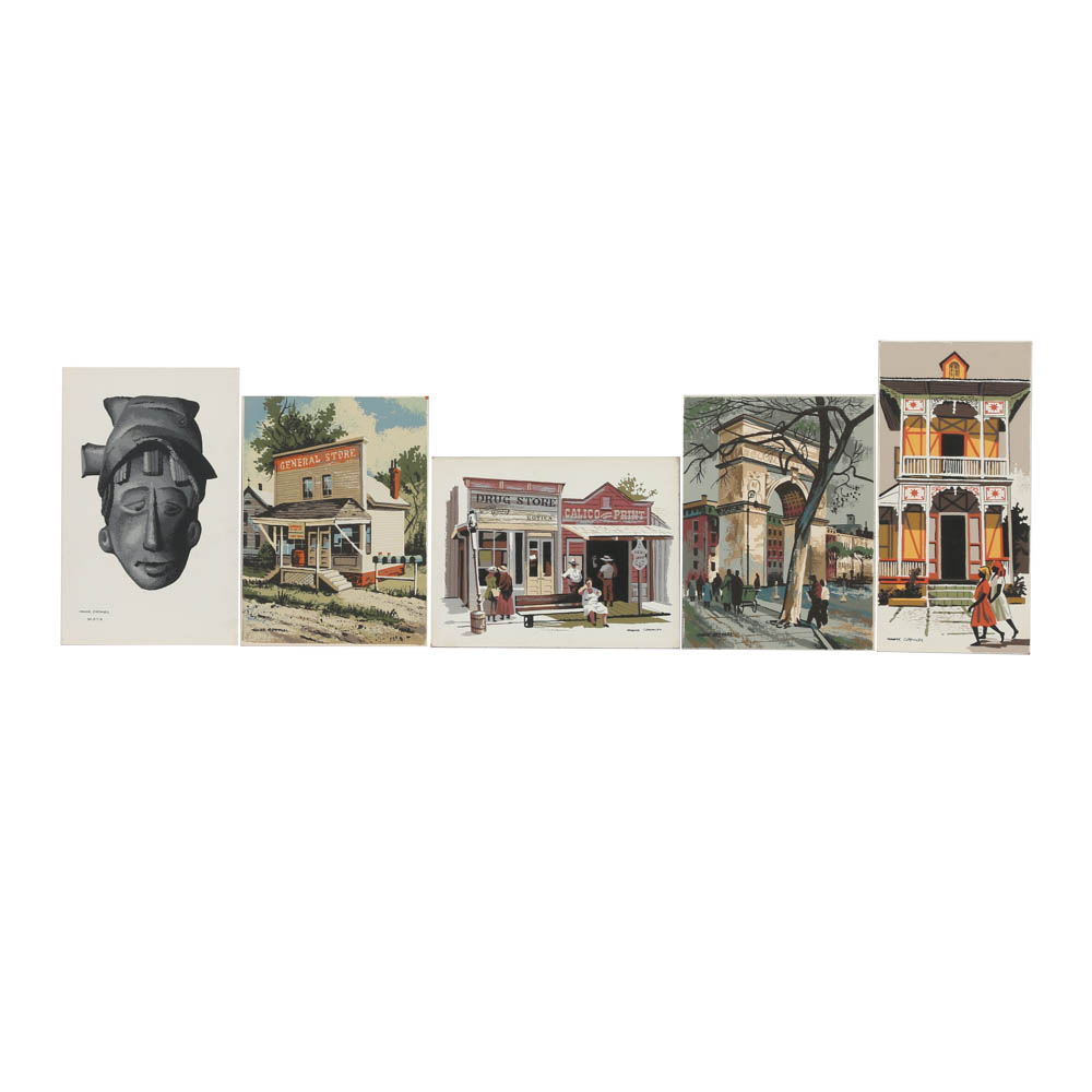 Assortment of Mark Coomer Serigraphs on Board