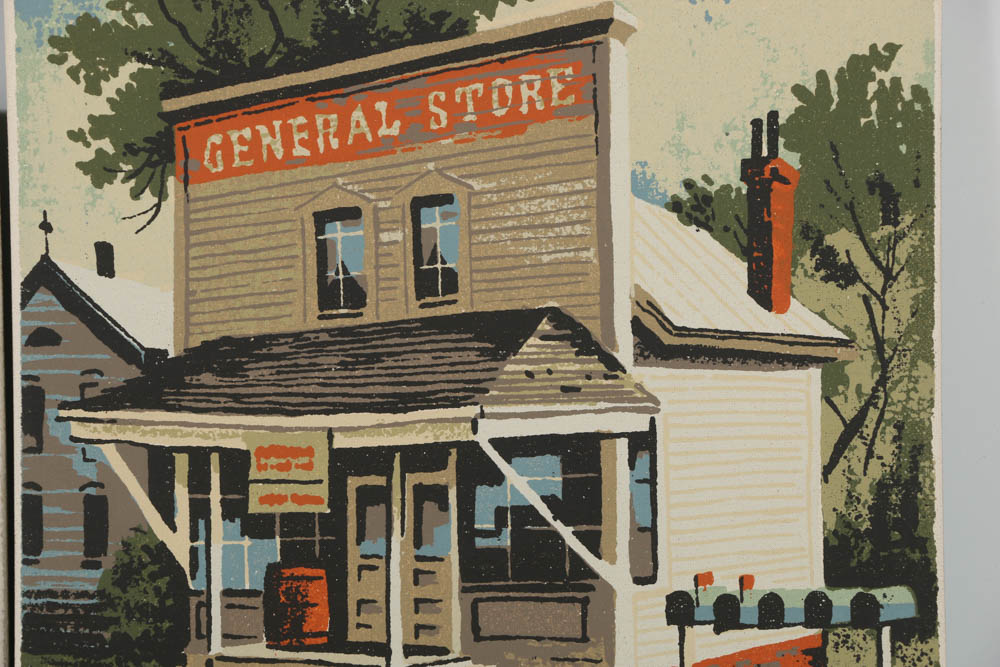 Collection of Mark Coomer Serigraphs on Boards of Architecture