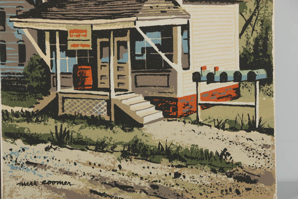 Collection of Mark Coomer Serigraphs on Boards of Architecture
