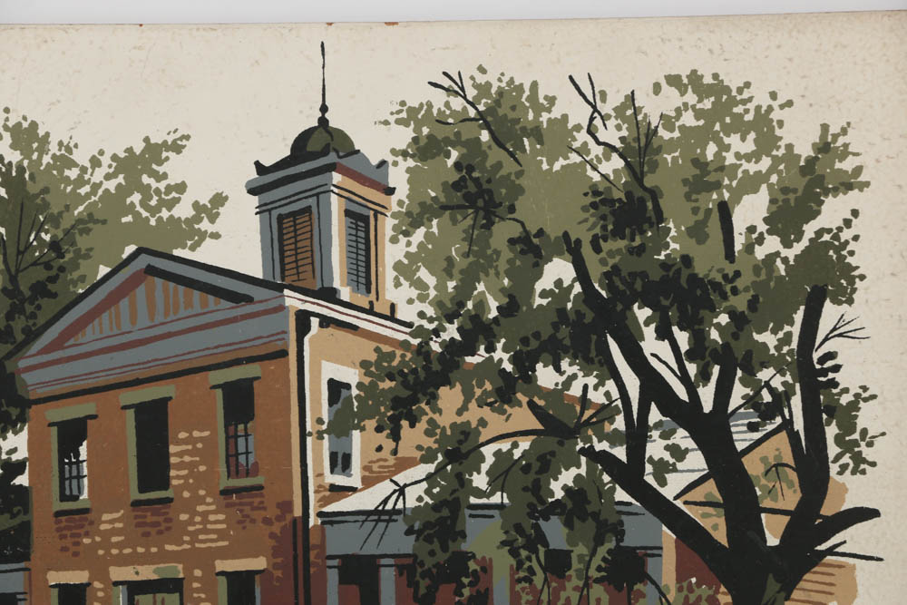 Collection of Mark Coomer Serigraphs on Boards of Architecture