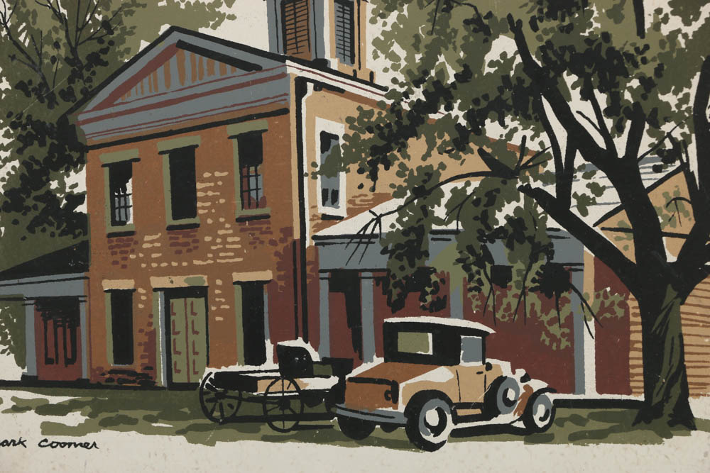 Collection of Mark Coomer Serigraphs on Boards of Architecture